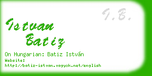 istvan batiz business card
